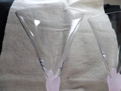Elegant Art Glass Wedding Champagne Toasting Glasses Crystal – New were $200!