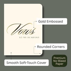 Vow Books His and Hers – Wedding Vow Book, 24 Lined Pages, Soft Touch Cover w…