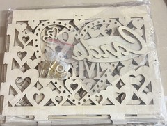 Card Box, Wedding Card Box with Lock Rustic Wooden Gift Card Box Skeleton Mon…