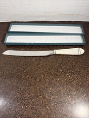 Vintage Lenox Cake Knife Wedding Promises Collection Floral Design Handle Box