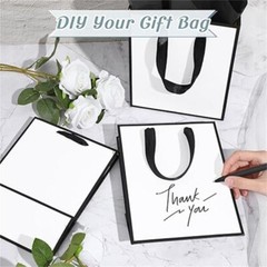6×2.4×7.8Inch Shopping Bag Ribbon Handle For Wedding Birthday Retail Packaging