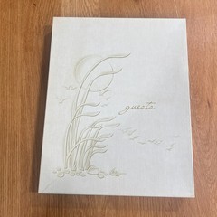 Guest Book Bound Hardcover beach embossed Ocean Birds gift box new
