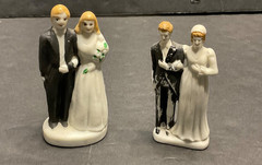 Vintage Wedding Cake Topper 1950’s Bride and Groom Figurine Porcelain Japan