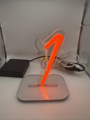 Battery Powered Neon Wedding Table Numbers 1-10 Orange
