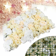 6PCS Artificial Rose Flower Wall Panels Wedding Backdrop Party Decor 60x40cm US