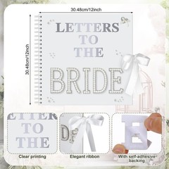 Fuyoooo 12 x 12 Inch Letters to The Bride Scrapbook Wedding Memory Book Brida…