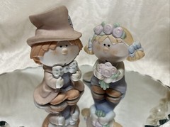 Bumpkins Bisque Porcelain Bride & Groom Figurines Fabrizio George Cake Toppers