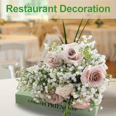 15Pcs Long Stem Artificial Baby Breath Flowers Real Touch Silk Gypsophila