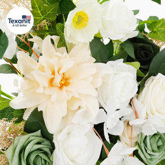 Artificial Wedding Arch Flowers Kit (Pack of 5), 2Pcss Realistic Silk Roses Flow