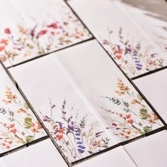 Puremigo 50 Pack Wildflower Printed Pre-Folded Vellum Jackets for
