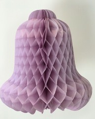 3 Pack Wedding Occasion 50cm Lilac Honeycomb Tissue Paper Bells Flame Retardant