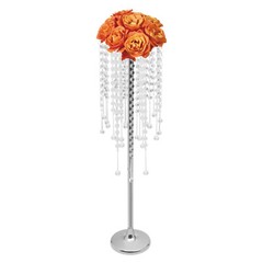 10pcs Crystal Flower Stands 75cm Flower Holder Wedding Table Decor Silver