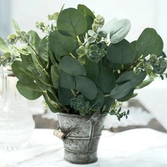 14 Green 12″ Artificial Eucalyptus LEAVES SPRAYS Stems Party Events Decorations