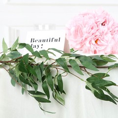 GREEN 5 ft long Artificial Willow Foliage Garlands Party Wedding Decorations