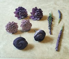 DIY Reusable Wooden Cake Flowers Blue Burgundy Pink Yellow Sola Wood Wedding