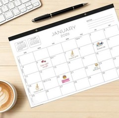 2026 desk calendar 17×12 Inch-Wall & Desk Planner Dual-Use Design,18-Month