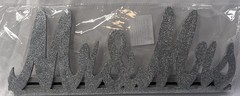 Mr. and Mrs. Wooden Silver Glitter Sign