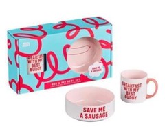 Wild & Woofy Mug And Pet Bowl Set NEW NIB N22