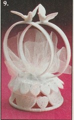 New Vintage Wilton Petite Double Rings Wedding CakeTop, doves, 103-4316