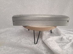 Decorative Pewter Metal Marriage Certificate Box Holder For 50th Anniversary
