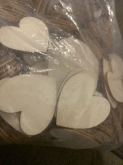 NEW 200-ct Wood Hearts 1-1/2”x1/12” his hers wedding valentine laser-cut T9