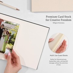 Classic Linen Guest Book – Timeless Keepsake for Preserving Memories Layflat