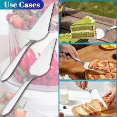 Elegant 2-Piece Wedding Cake Server Set – Stainless Steel Serrated Pie Slicer