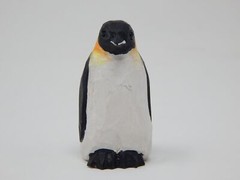 Penguin Cake Topper Bride Groom Love Bird Winter Wedding Carved Wood Statue