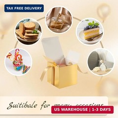 MotiMind 48 Pcs Wedding Gift Boxes with Ribbon Small Party Favor Boxes with Lids