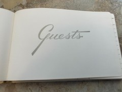 Vintage Dan Dee Guest Book NOS Unmarked Cream Flowers ~8.5×5.5″ Wedding Party