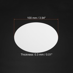 PATIKIL 3.9-inch Round Cardboard Paper, 50 Pcs Blank Disc 3.9-inch, White