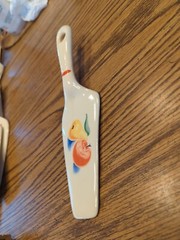 Vintage Decorative Porcelain Cake Server Cutter Holiday Wedding Birthday Etc.