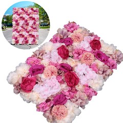 6Pcs Artificial Flower Wall Panel Wedding Backdrop Event Party Flower Wall Panel