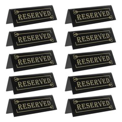 10 Pcs Acrylic Reserved Table Cards Tent Sign Birthday Hosts Wedding