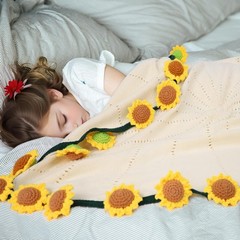 LOKOZ Sunflower Gifts for Women Get Well – Crochet 63×63 Inches,