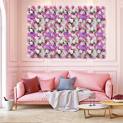 6 Pcs Artificial Hydrangea Flower Wall Panel For Wedding Party Backdrop 60X40CM