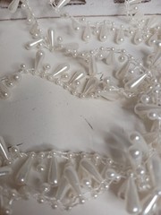 Huge Lot Ivory Pearl Garland Beads & Teardrop Pearl Trim Wedding Decor DIY…