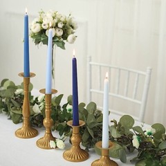 12 Blue Premium 10″ Taper Candles Unscented Dinner Party Wedding Decorations