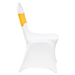 50pcs Polyester-Spandex Fitted Covers + Gold Sash, 440x510x925mm, Reusable Soft