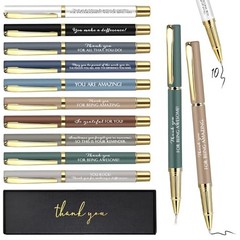 10 Set Thank You Gifts Inspirational Ballpoint Pens with Gift Macaron Mixed