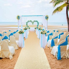 Gold Aisle Runner for Wedding Ceremony 2FTx15FT Sequin Aisle Runner Wedding O…