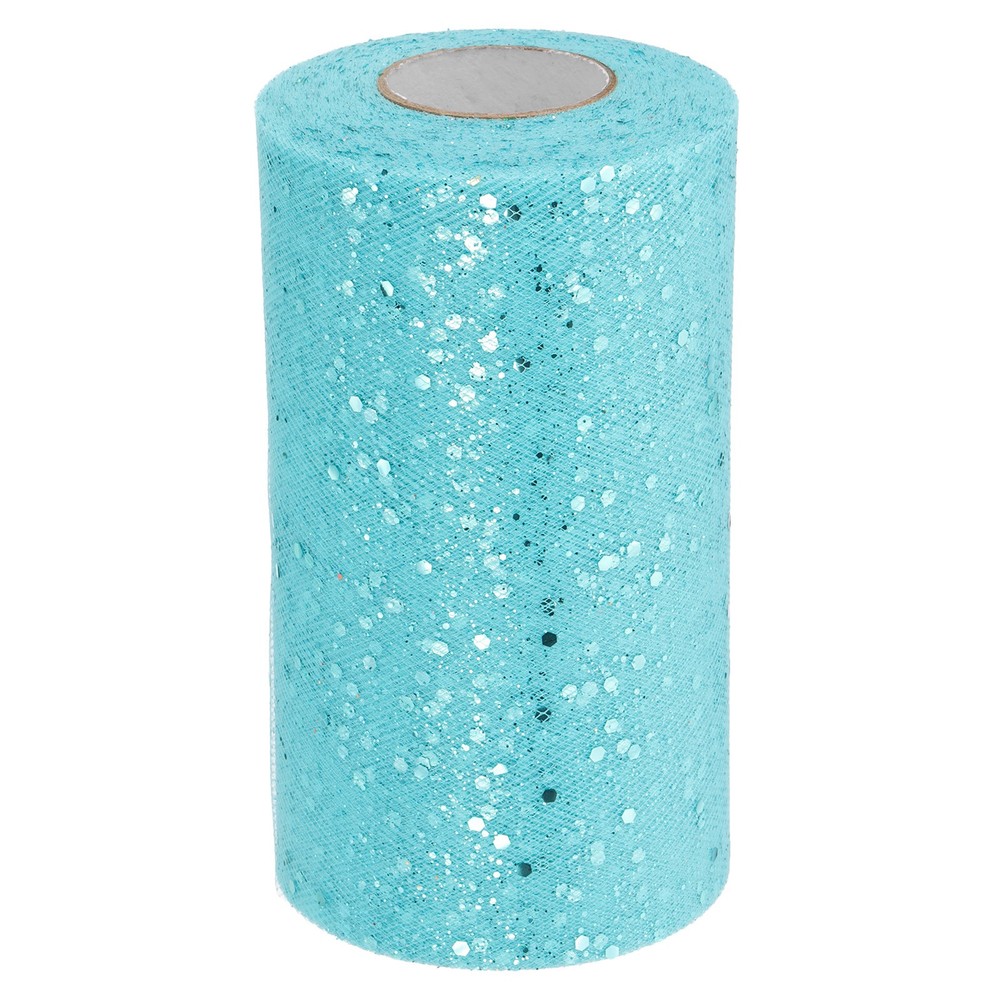 Tulle Fabric Rolls 6″ by 50 Yards Fabric Spool Tulle for DIY, Teal Blue