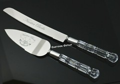 Boda Wedding Cuchillos De Pastel CaKE KNIFE Server Set Nuestra Bodal Silver New