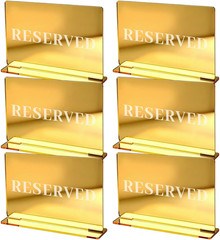 6 Pieces Gold Reserved Table Signs, Reserved Seating Sign, Reserve Signs for Wed