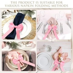 Bow Napkin Rings Set of 12 Ribbon Candlestick Decor Charms Coquette Bow Pink