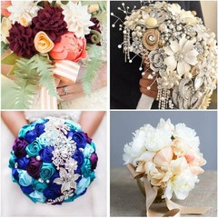 2 PCS Bridal Bouquet Holder With Foam Base