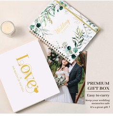 Wedding Planner & Organizer – Hardcover, Metal Corner. 5 Inner Pockets 9.5×11.9”