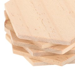 25Pcs Durable Wood Hexagon Ornaments Smooth Surface for Wedding Party Decor