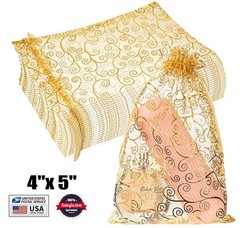 200× Organza Bag Tulle Drawstring Packaging Display Jewelry Pouches Wedding Gift