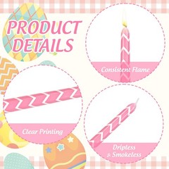 12Pcs Easter Dripless Taper Candles 10 Inch Long Unscented Candle Sticks Pastel